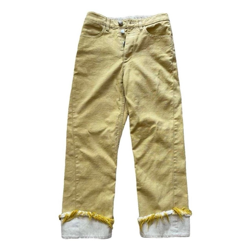 Jil Sander Mustard Wide-Leg Pants